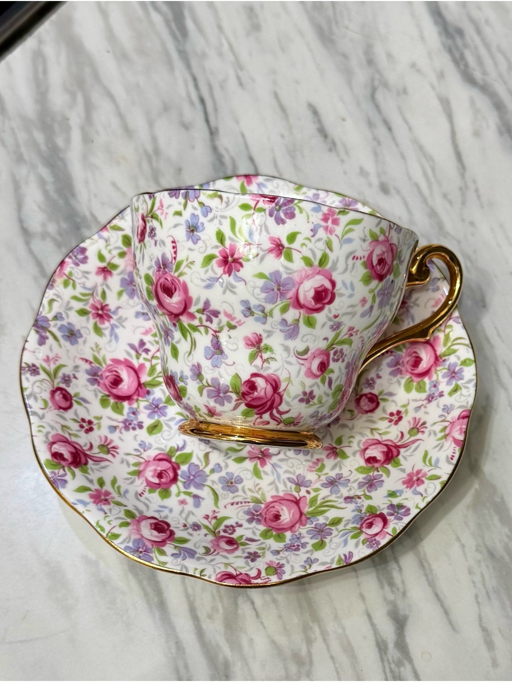 Royal Standard Fine Bone China Teacup and Saucer
